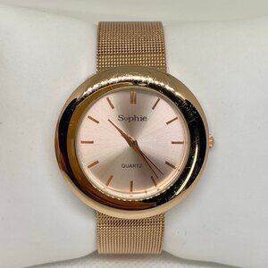 Sophie women rose gold tone watch 36mm round case quartz analog running